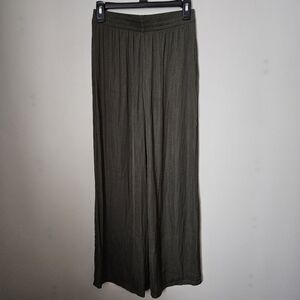 Philosophy Palazzo Pants Dark Olive Green Casual Comfy Loose Wide Leg